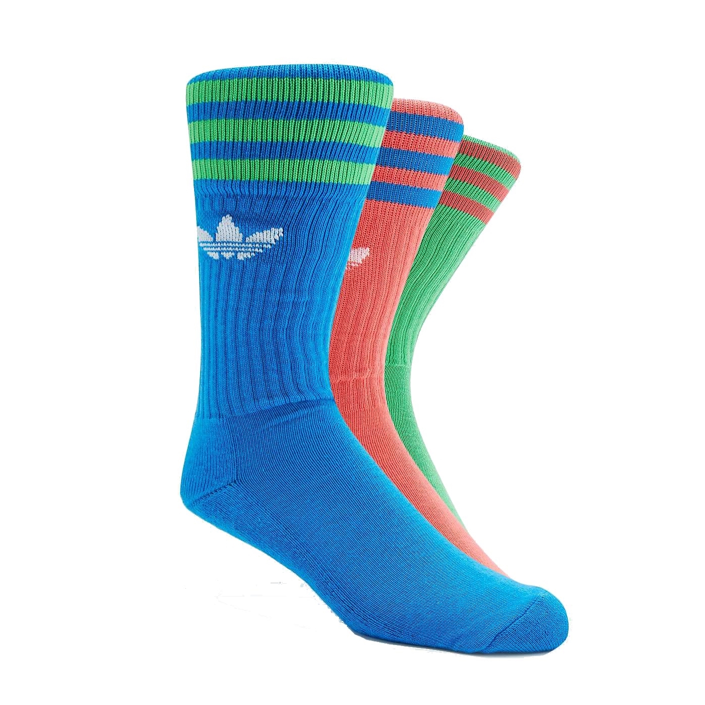 realce Fuerza motriz salario Adidas Originals Calcetines Classic Solid Crew 3PP (azul/lima/ro