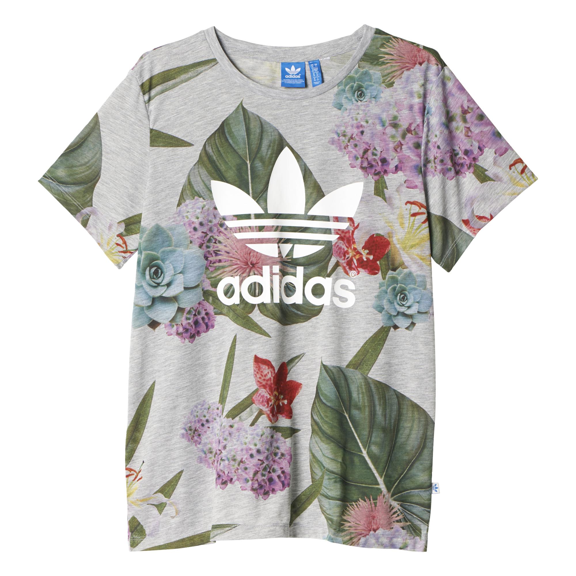 Adidas Originals Mujer Camiseta Boyfriend Trefoil (gris)