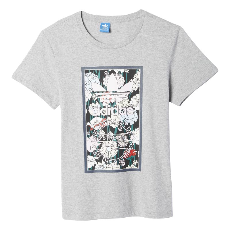 Adidas Originals W Camiseta Camiseta Tongue Label Boyfriend gre