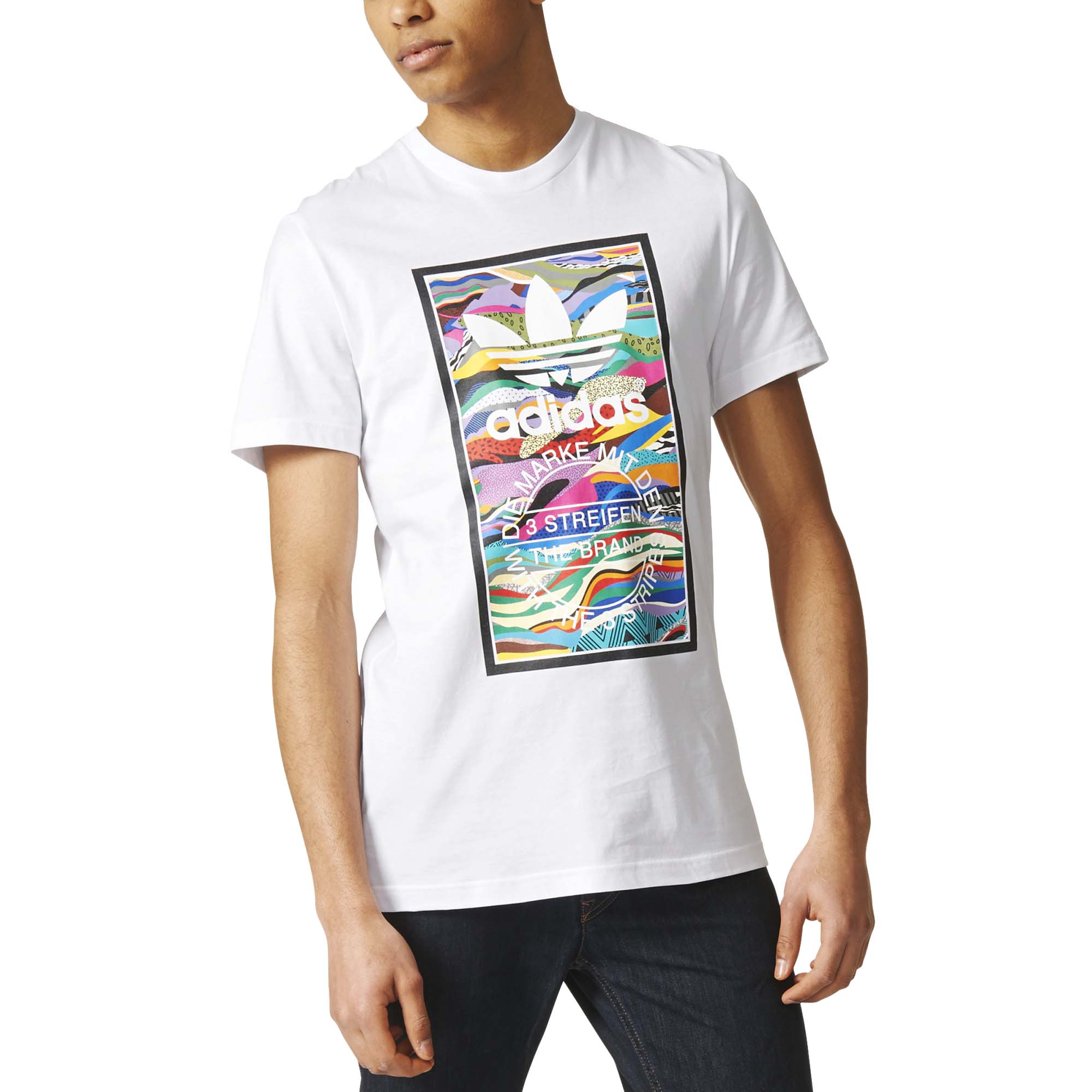 Adidas Camiseta Color Pattern Tongue Label (white/mult