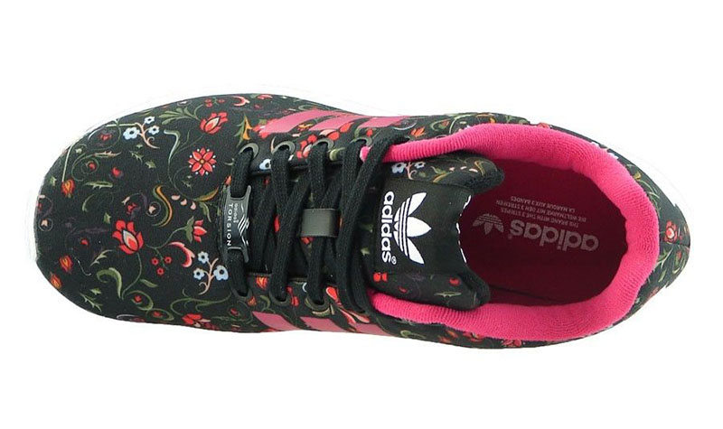 En el piso maestría psicología Adidas Originals Mujer ZX Flux "Flower" (negro/rosa)