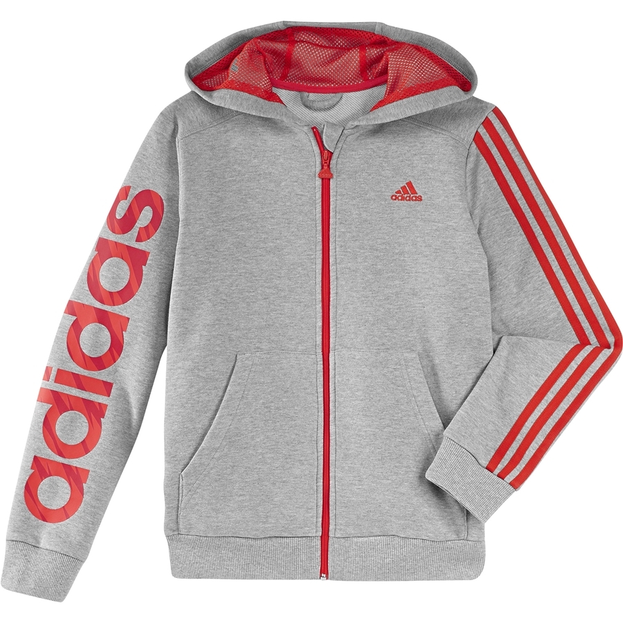 Pack para poner SIDA cubrir Adidas Sudadera Niño Rechaged FZ (gris/rojo)