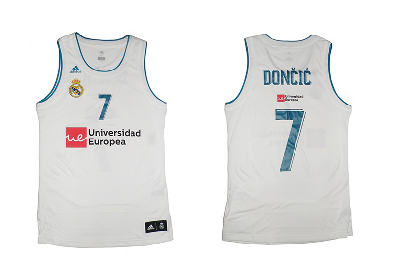 Camiseta Réplica Luka Doncic #7# R. Madrid 2017/18 (1ª Equipació