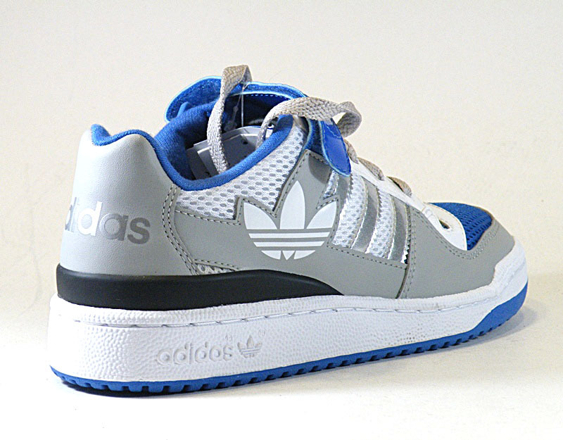 Adidas Forum Low (28-35)(gris/blanco/azul)