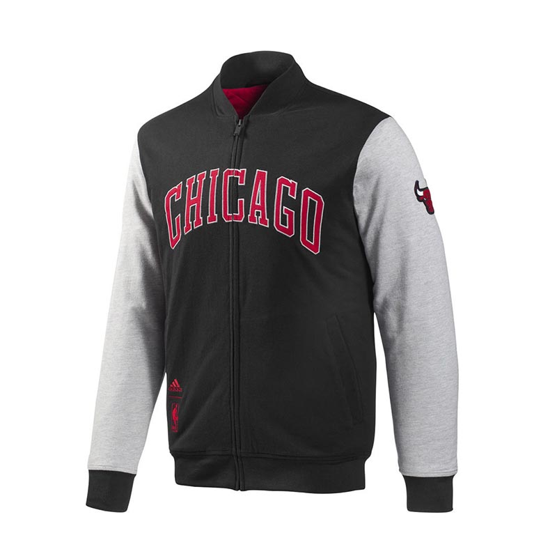 Adidas Chaqueta NBA Washed Chicago (negro/gris/rojo)