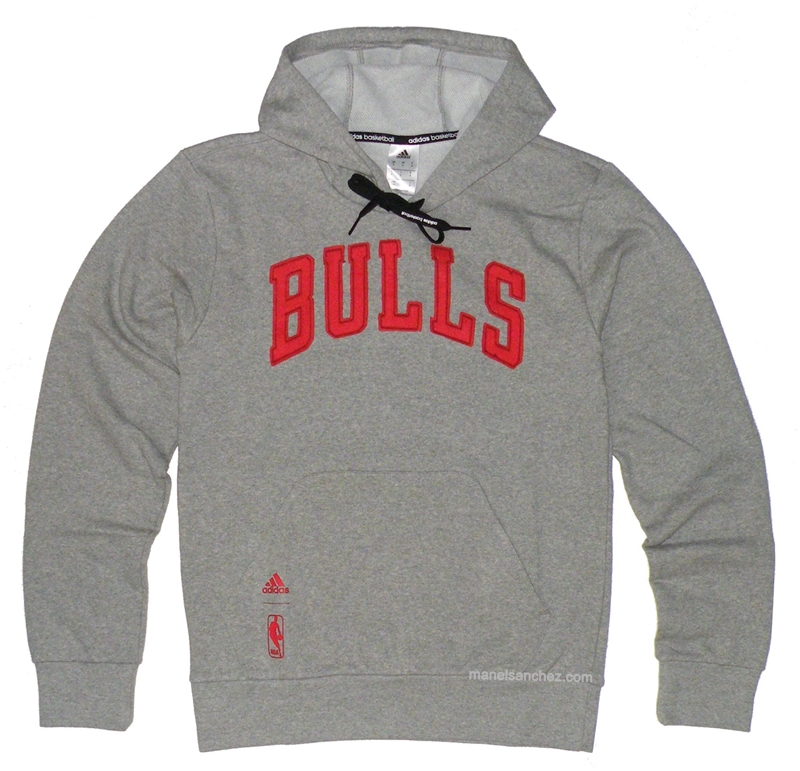 pintor Decorar célula Adidas Sudadera NBA Bulls Washed Po Hooded (gris/rojo)