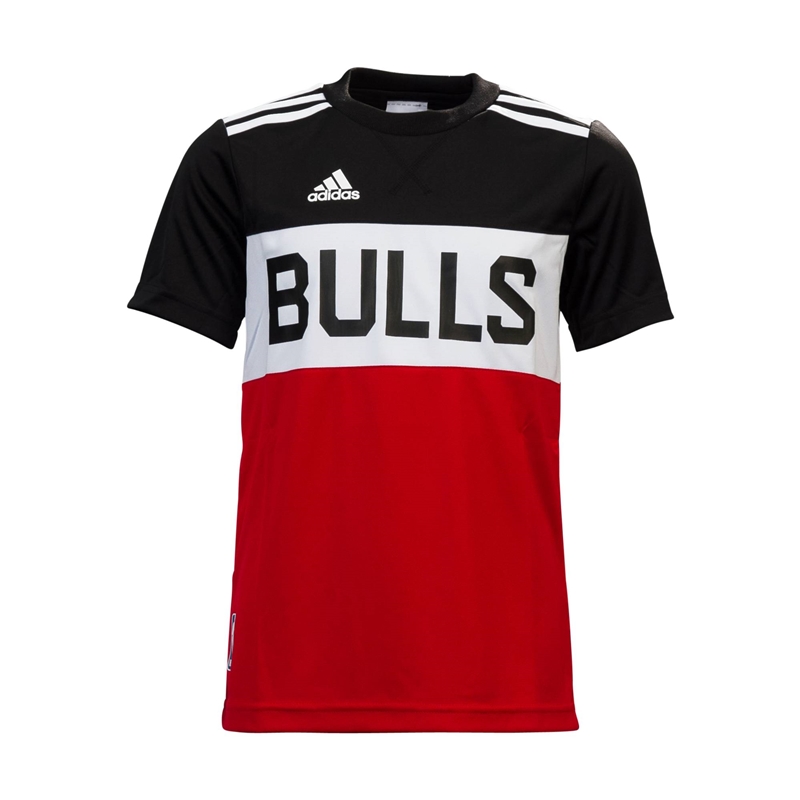 Adidas Camiseta Nino NBA Bulls Winter Hoops negro blanco rojo