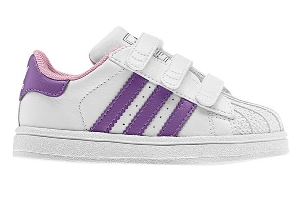 Superstar 2 CF (blanco/morado/rosa)(20-27)