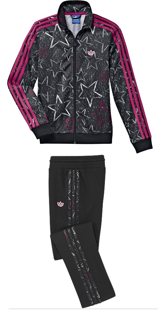 Tóxico Trampas Correspondiente a Adidas Chandal JG Style Firebird (negro/rosa)