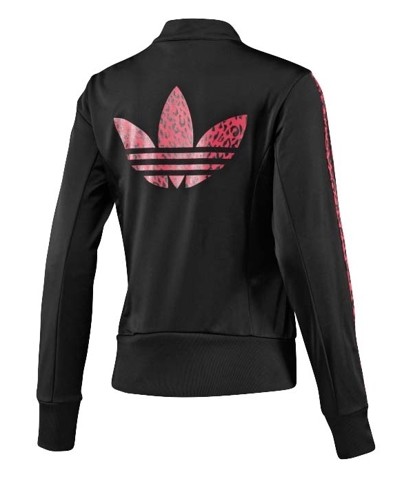 Adidas Supergirls Leopard Track Top Allover negro rosa