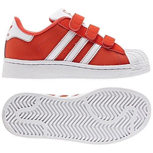 Volcánico tráfico partes Adidas Superstar 2 CF Infantil (19-27)(naranja coral/blanco)