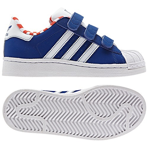 Desesperado administrar la seguridad Adidas Superstar 2 CF infantil (19-27)(azul/blanco)