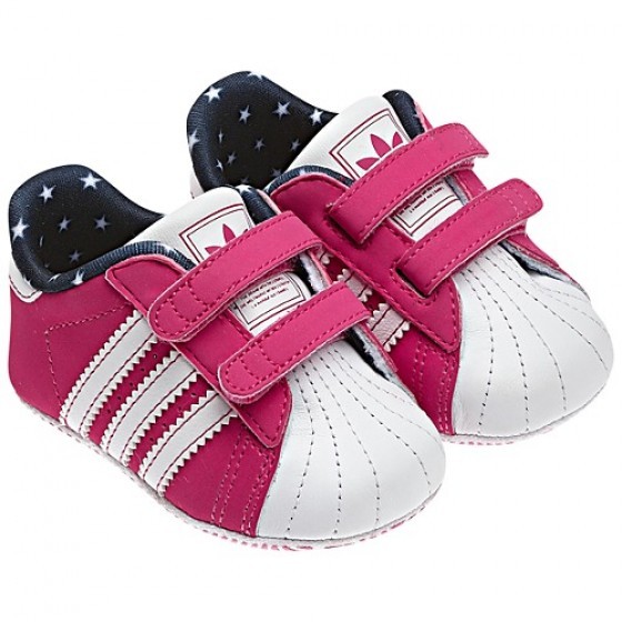 vocal estornudar Subvención Adidas Superstar 2 Crib (rosa/blanco/azul)