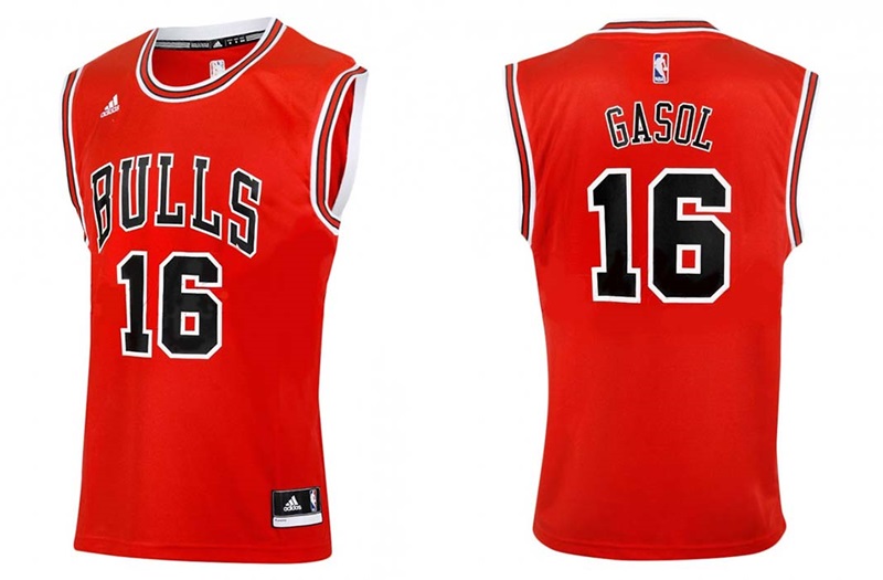 Adidas Camiseta Réplica Gasol Bulls (rojo/blanco/negro)