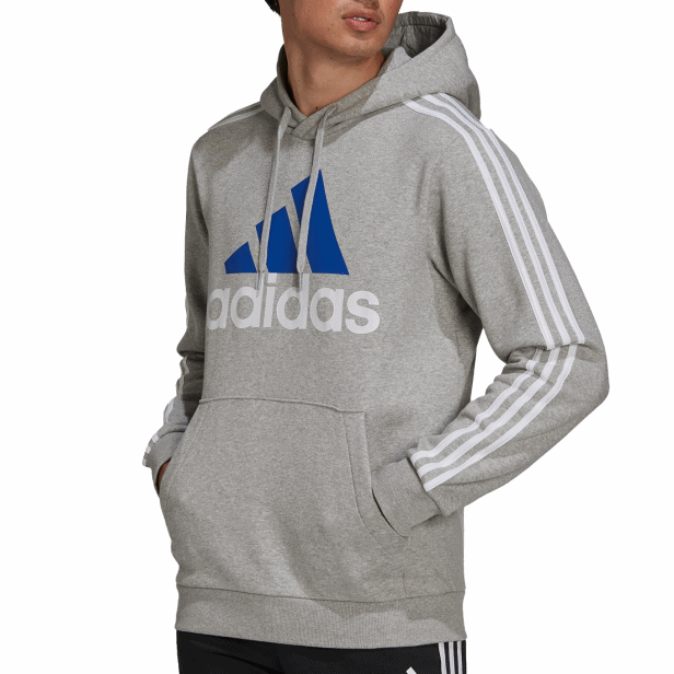 comprar comunidad emocionante Adidas Essentials Hoodie Fleece Logo 3 strips (grey)