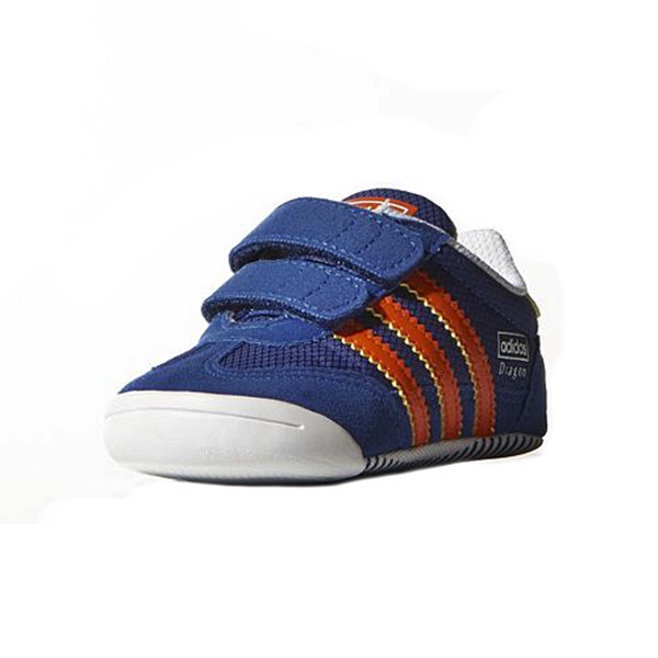 Oscurecer césped llamar Adidas Originals Dragon Learn 2 Walk Crib (azul/naranja/blanco)