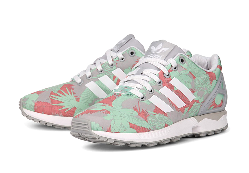 prototipo defecto Tratamiento Adidas Originals ZX FLUX W "Tropical Palm Tree" (gris/coral/verd