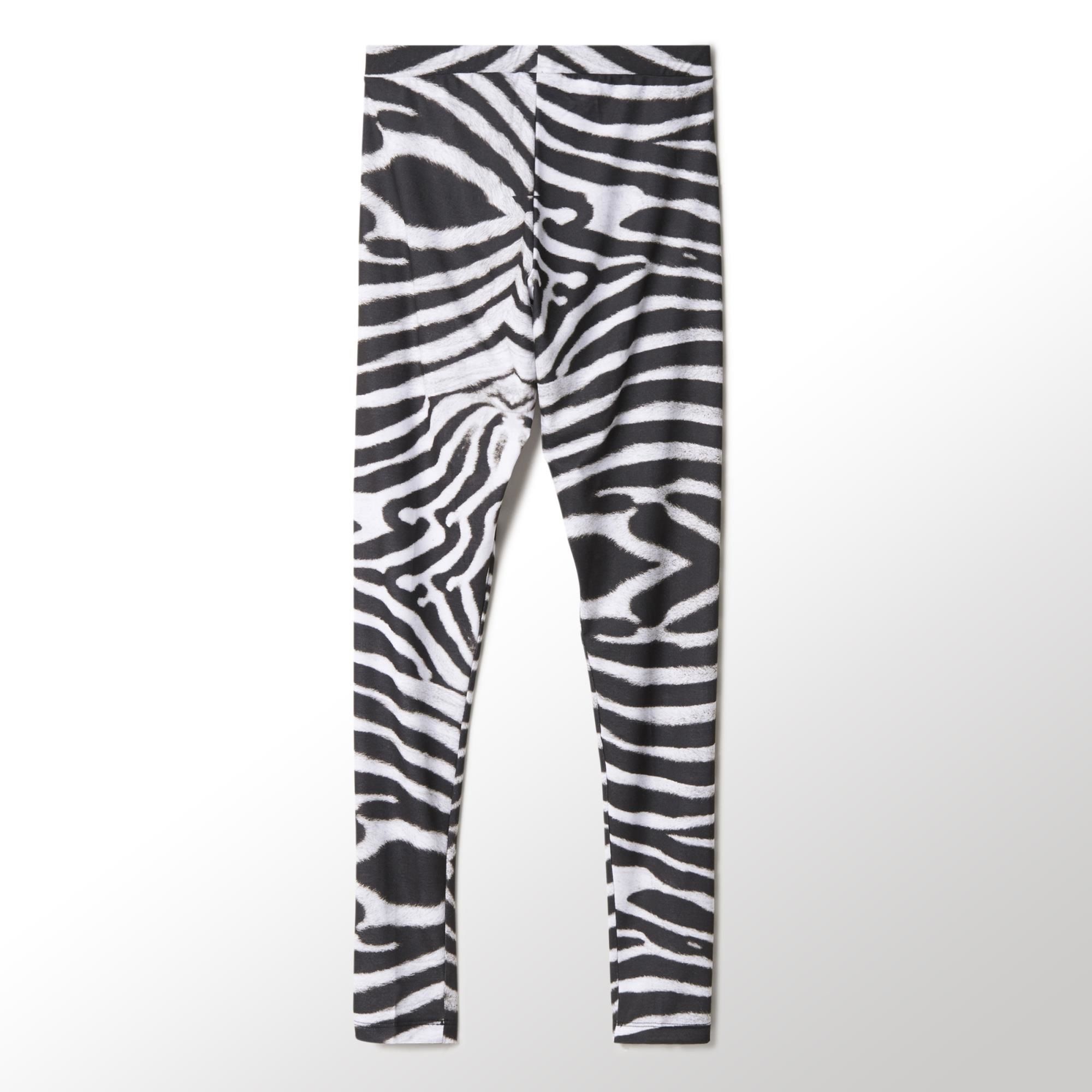 Adidas Original Mujer Leggings Zebra negro blanco