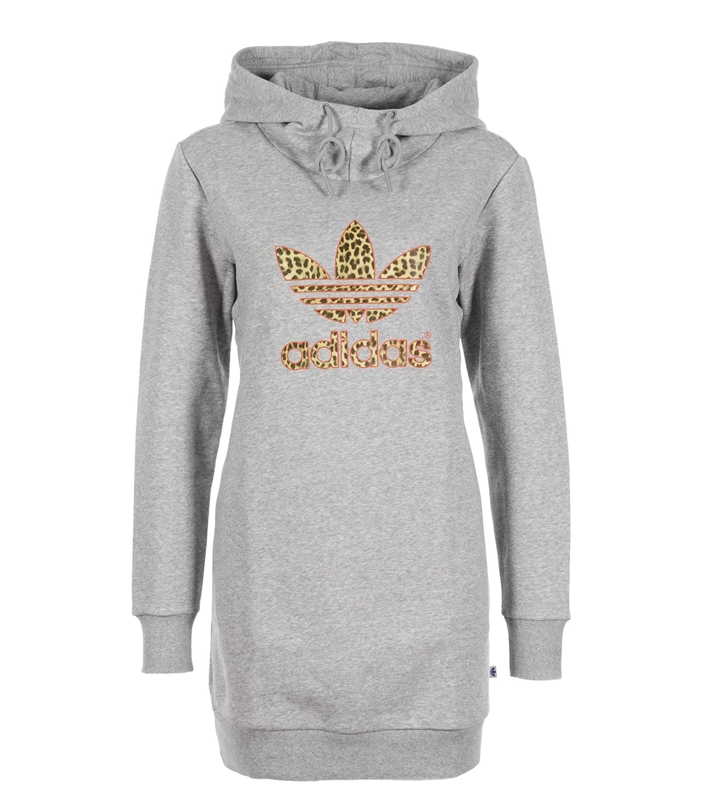 Adidas Original Hoodie Dress Logo Leopard