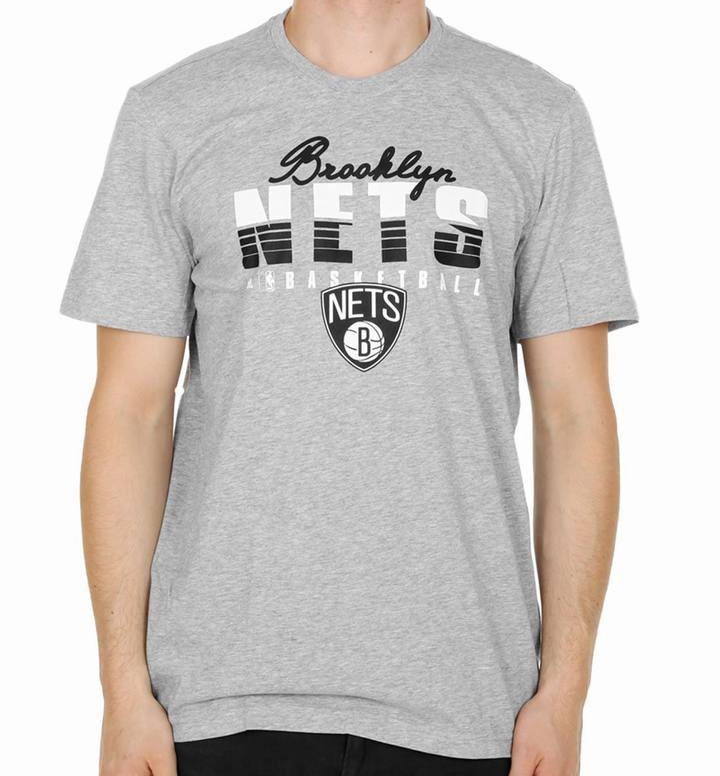 Adidas Camiseta NBA Brooklyn Nets Fan Winter (gris/blanco/negro)