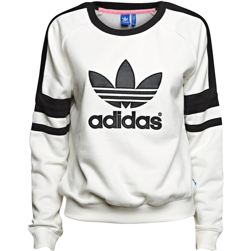 Original Sudadera Logo Crew Mujer (blanco/negro)