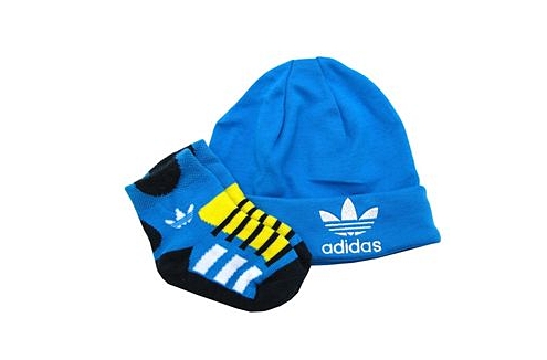 Típicamente Aprovechar Infantil Adidas Infant Pack Gorro+Calcetines (Azul/Amarillo)