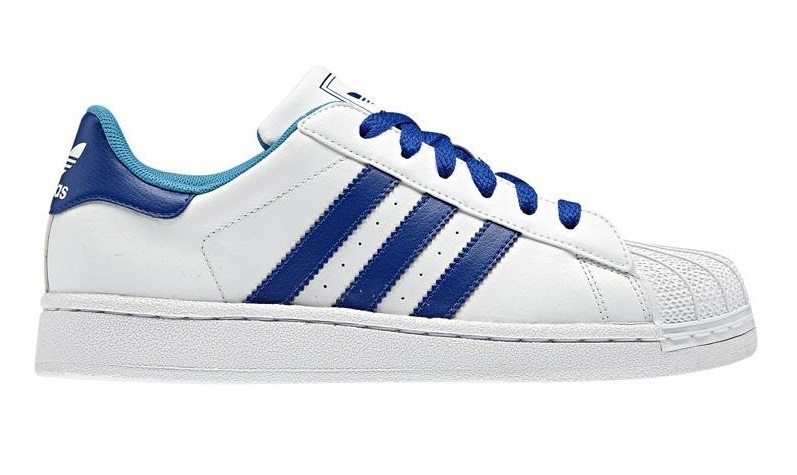 retorta bestia Competir Adidas Superstar 2 J (36-39/blanco/azul) - manelsanchez.com