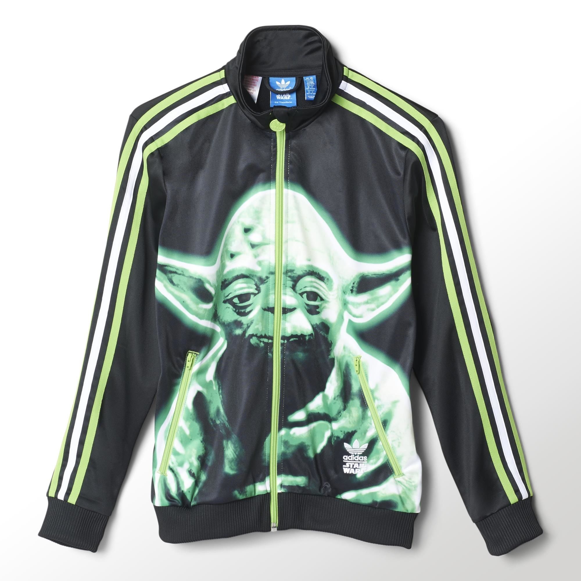 superávit físico transportar Adidas Originals Chaqueta Niño FB Star Wars Master Yoda (negro/