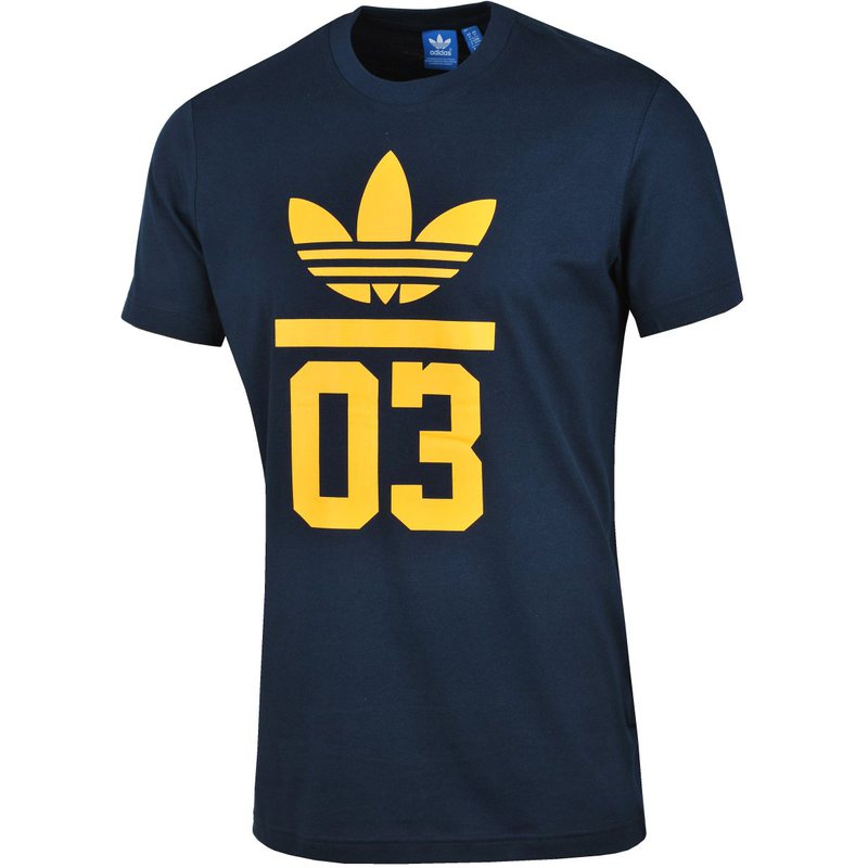 Adidas Originals Camiseta 3Foil marino amarillo