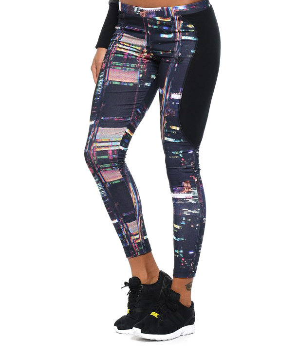 Adidas Original Mujer Leggings Tokio Print negro multicolor
