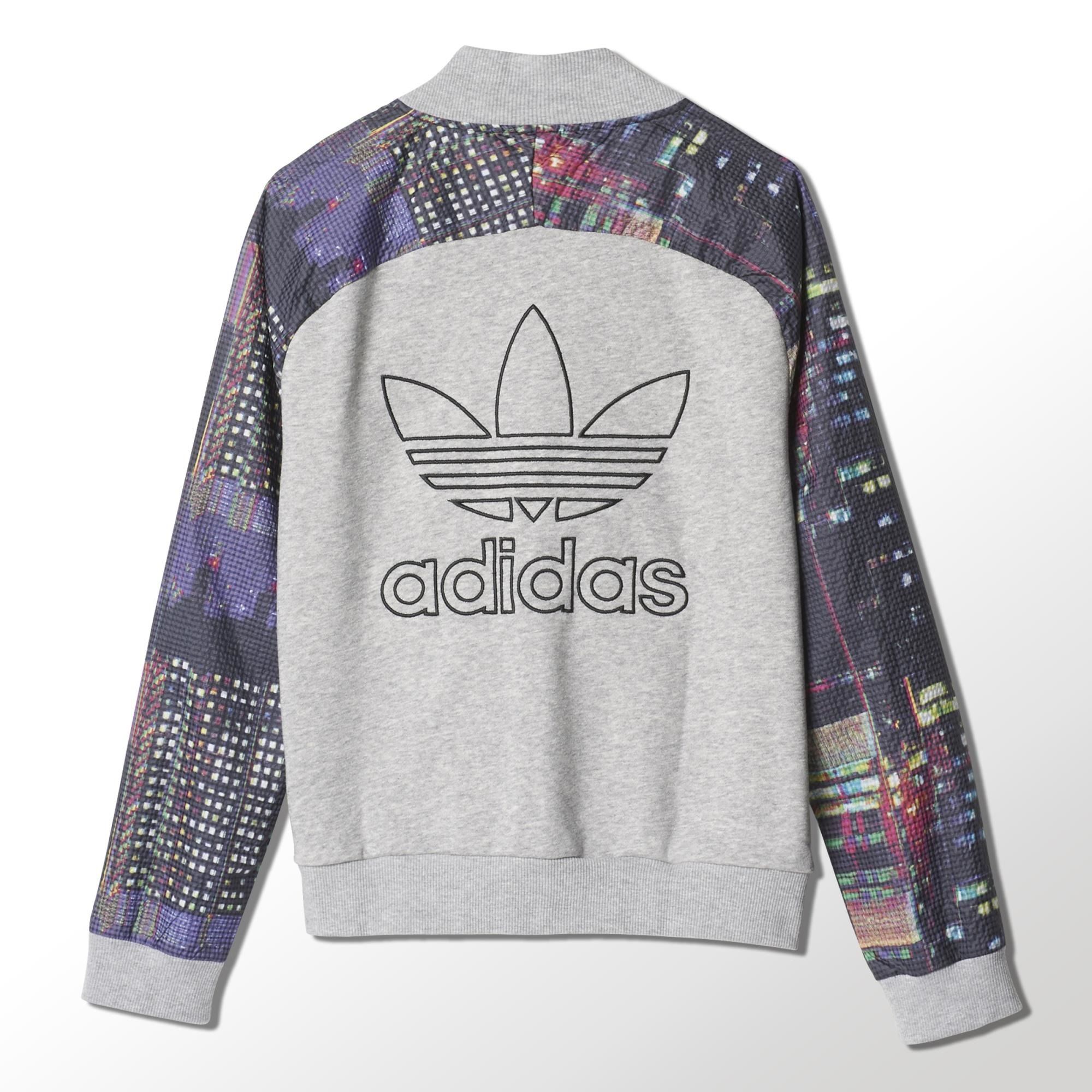 chaqueta adidas mujer gris