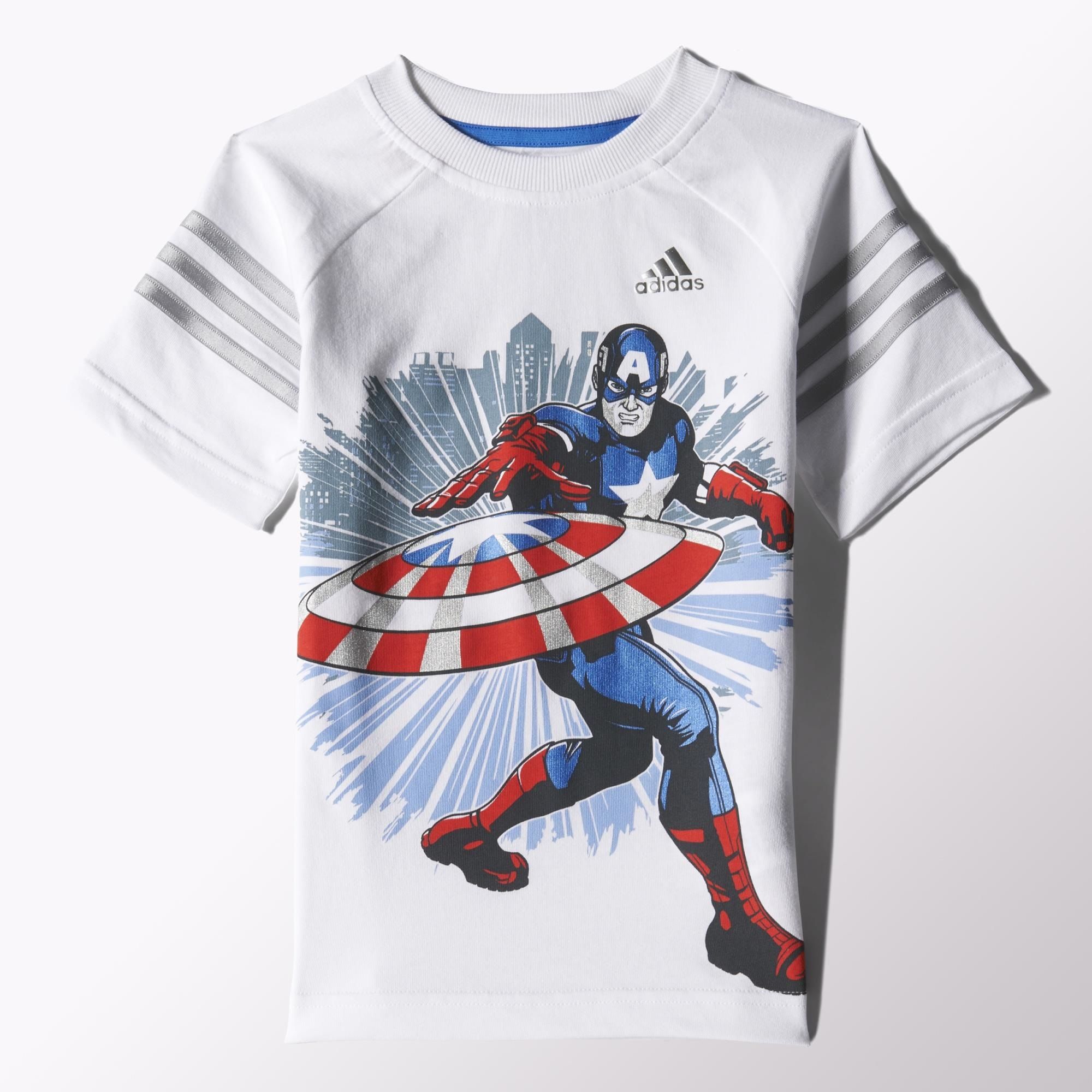 Adidas Marvel Conjunto Avenger America (blanco/azul