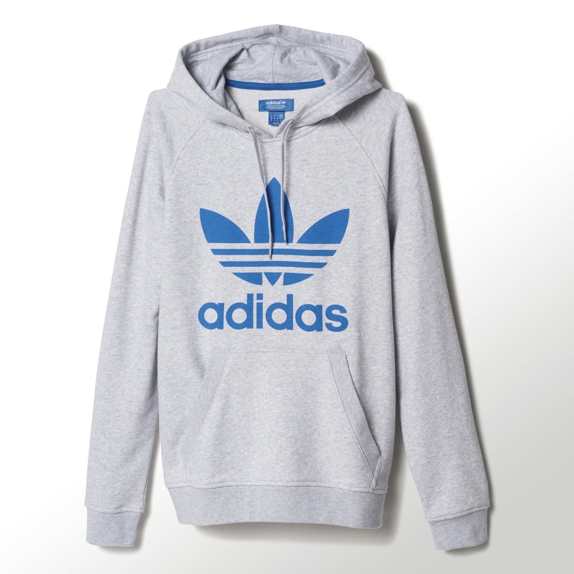 Originals Sudadera Trefoil (gris/azul)