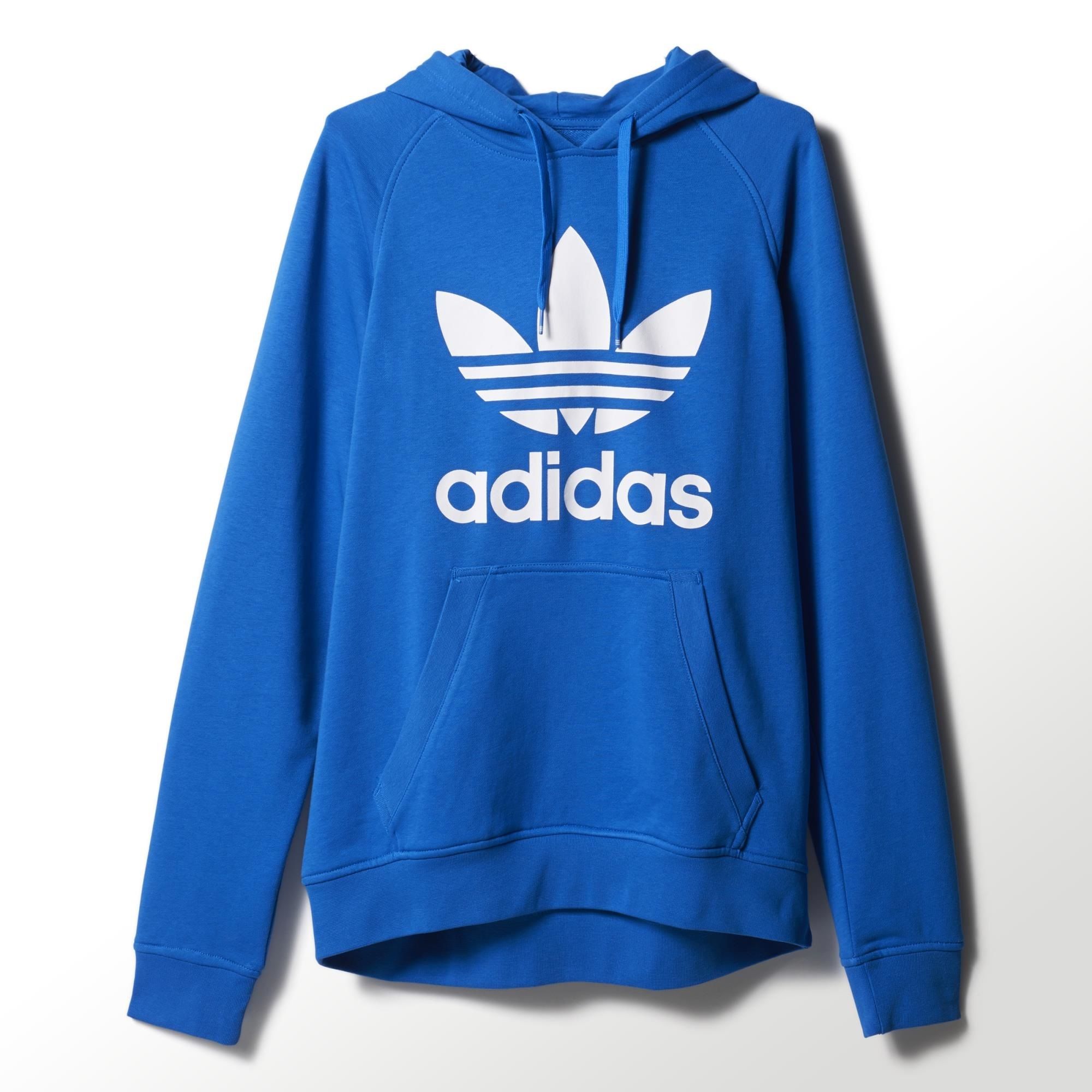 libro de texto Menos Hazlo pesado Adidas Originals Sudadera Trefoil (azul/blanco)