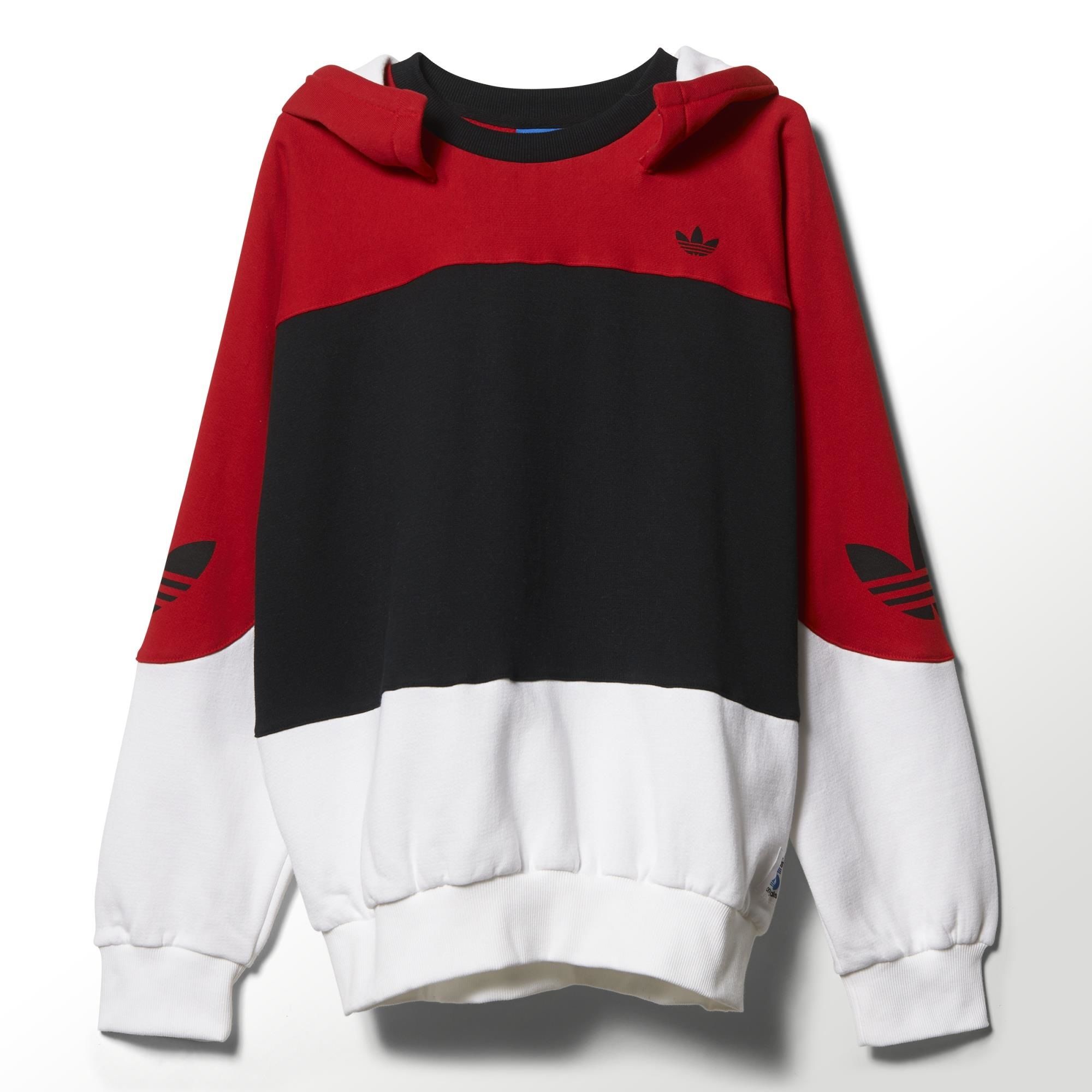 sudadera adidas roja y blanca