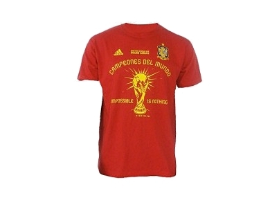 Ese Mierda mosaico Adidas Camiseta España Campeones del Mundo Futbol 2010 (Rojo)