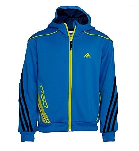 maduro mucho Lesionarse Adidas Sudadera YB F50 Full Zip (azul/lima)