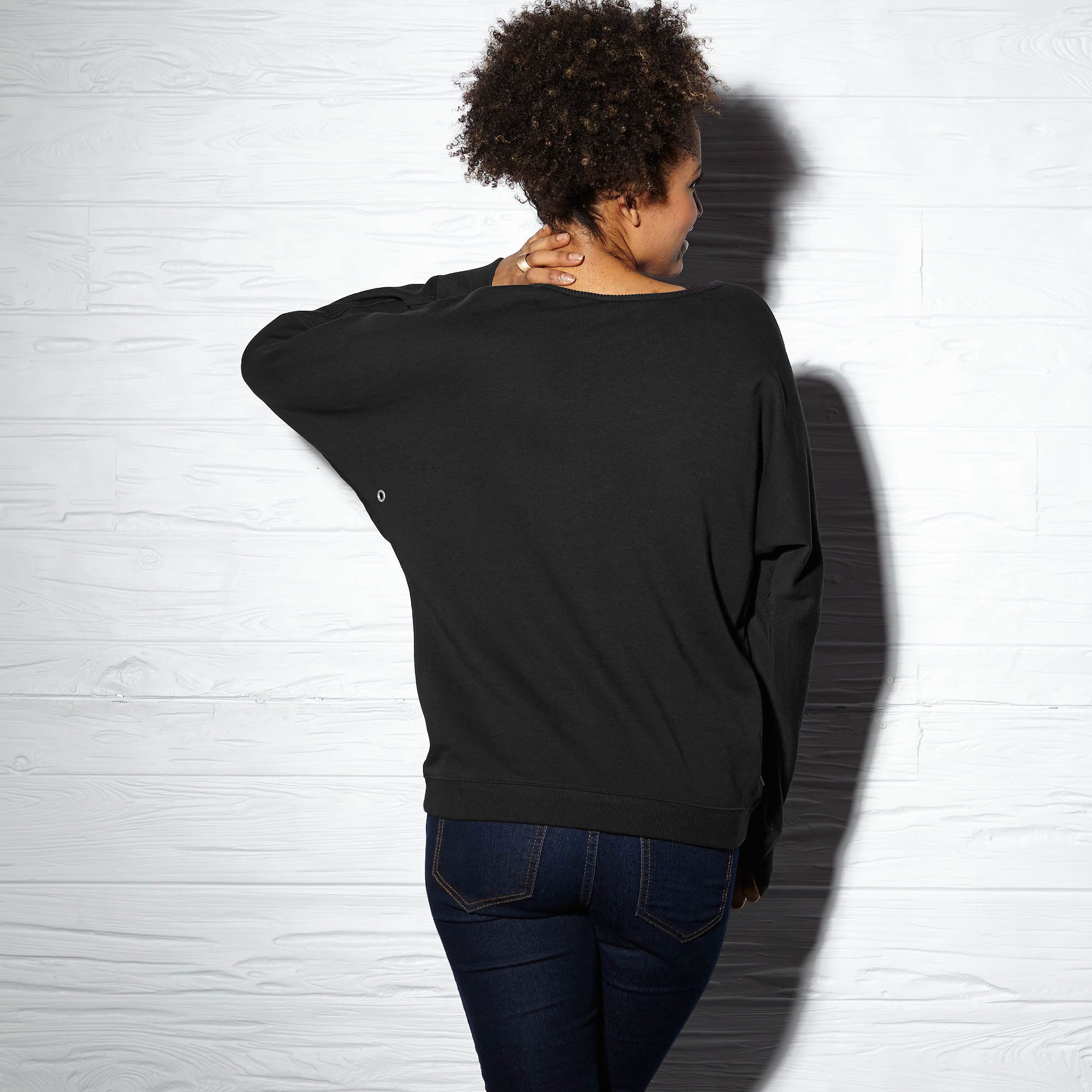sudadera reebok classic mujer negro
