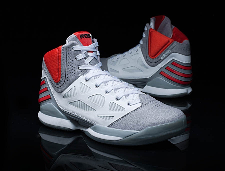 Adidas AdiZero Rose 2.5 (blanco/gris/rojo)