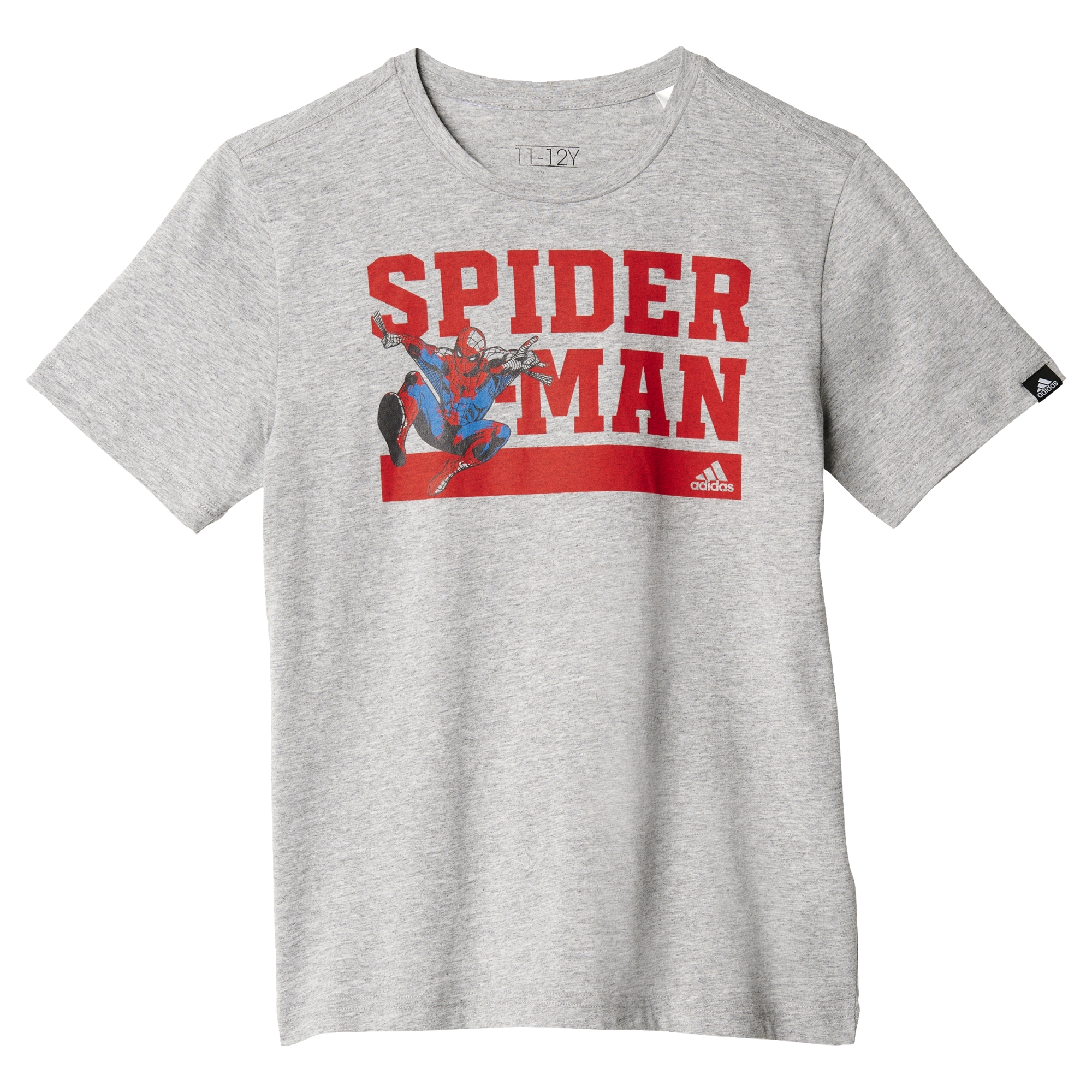 Adidas Camiseta Youth Spiderman grey heather)
