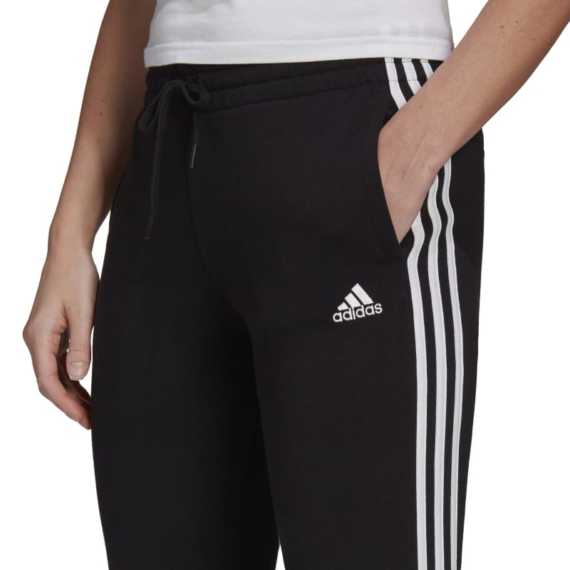 en términos de salir carne de vaca Adidas Essentials Fleece 3 Stripes Pants (Black)