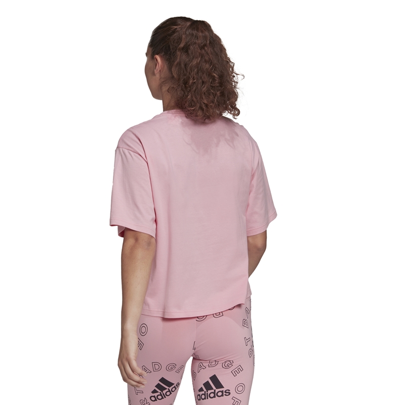 dolor fluido Esmerado Adidas Essentials Logo Boxy T-Shirt (Pink)