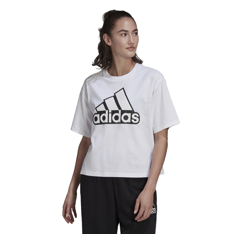 entregar pasos equilibrado Adidas Essentials Logo Boxy T-Shirt (white)