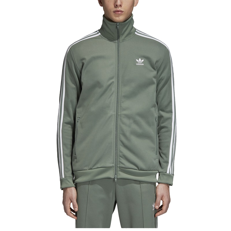 adidas beckenbauer track top green