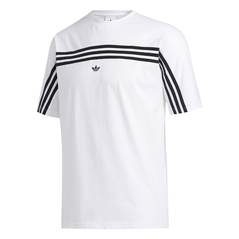Adidas 3 Stripes T-Shirt (White/Black)