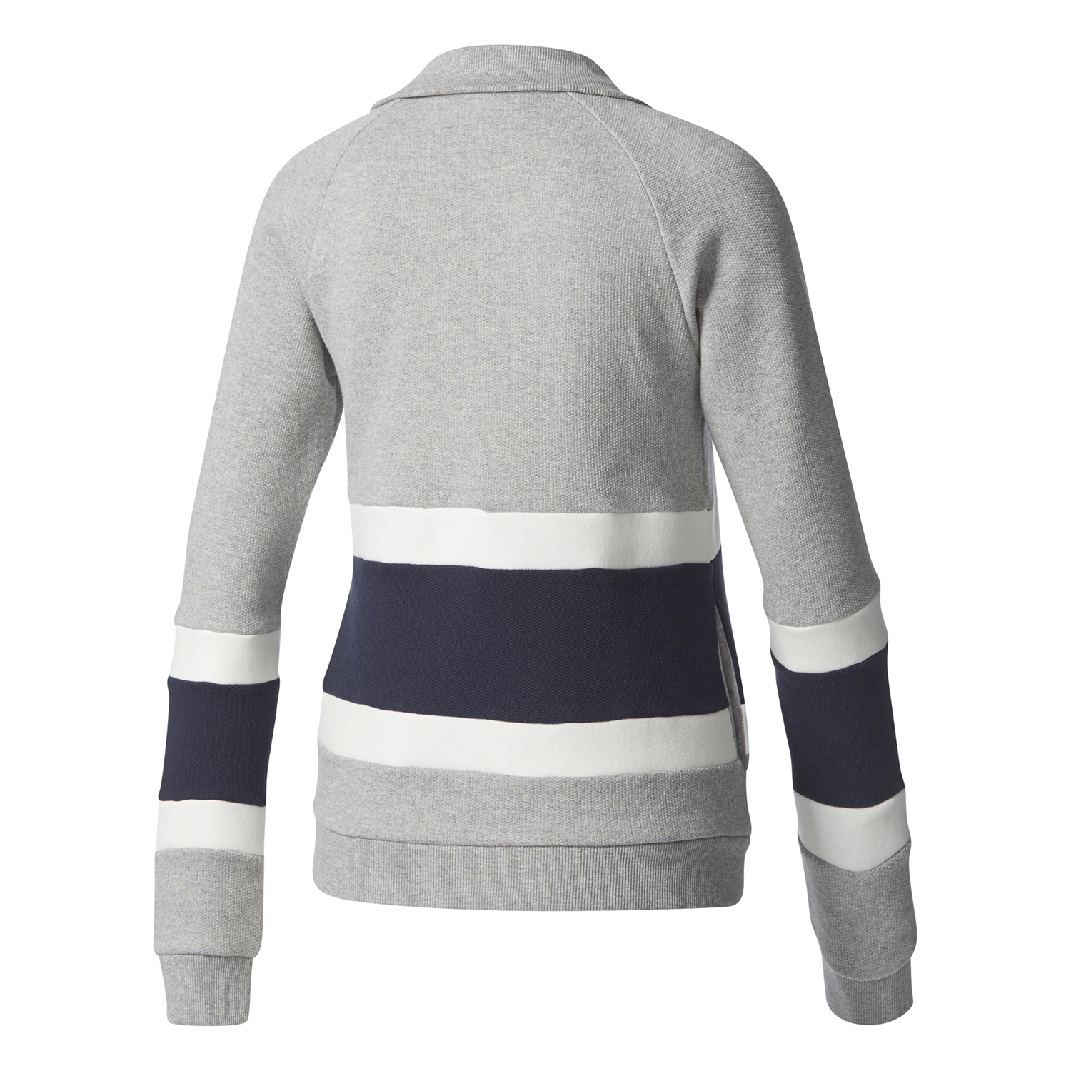 cansado cuero bulto Adidas Originals Halfzip Sweater Medium Grey