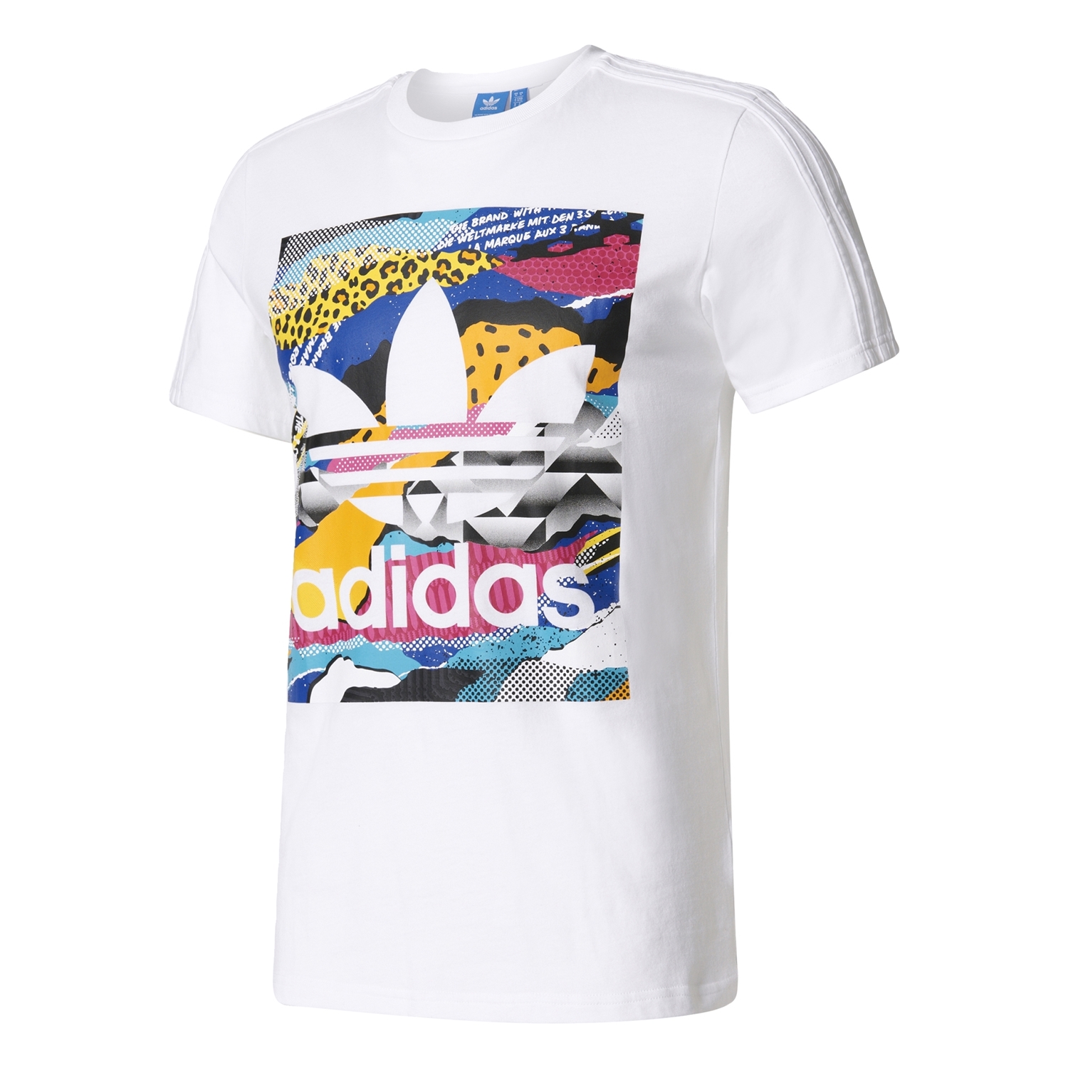 Fiordo nieve ballena Adidas Originals L.A Box Graphic Trefoil Tee (white/multicolor)
