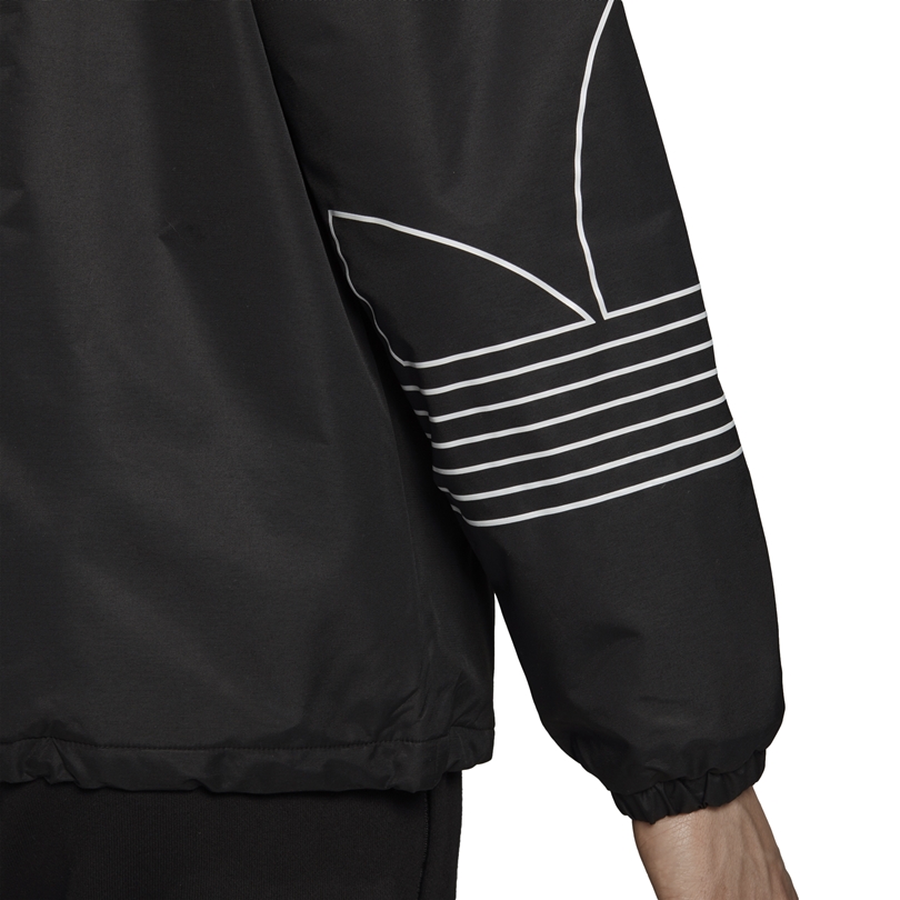 lanzador texto lo mismo Adidas Originals Outline Over The Head Jacket (black)