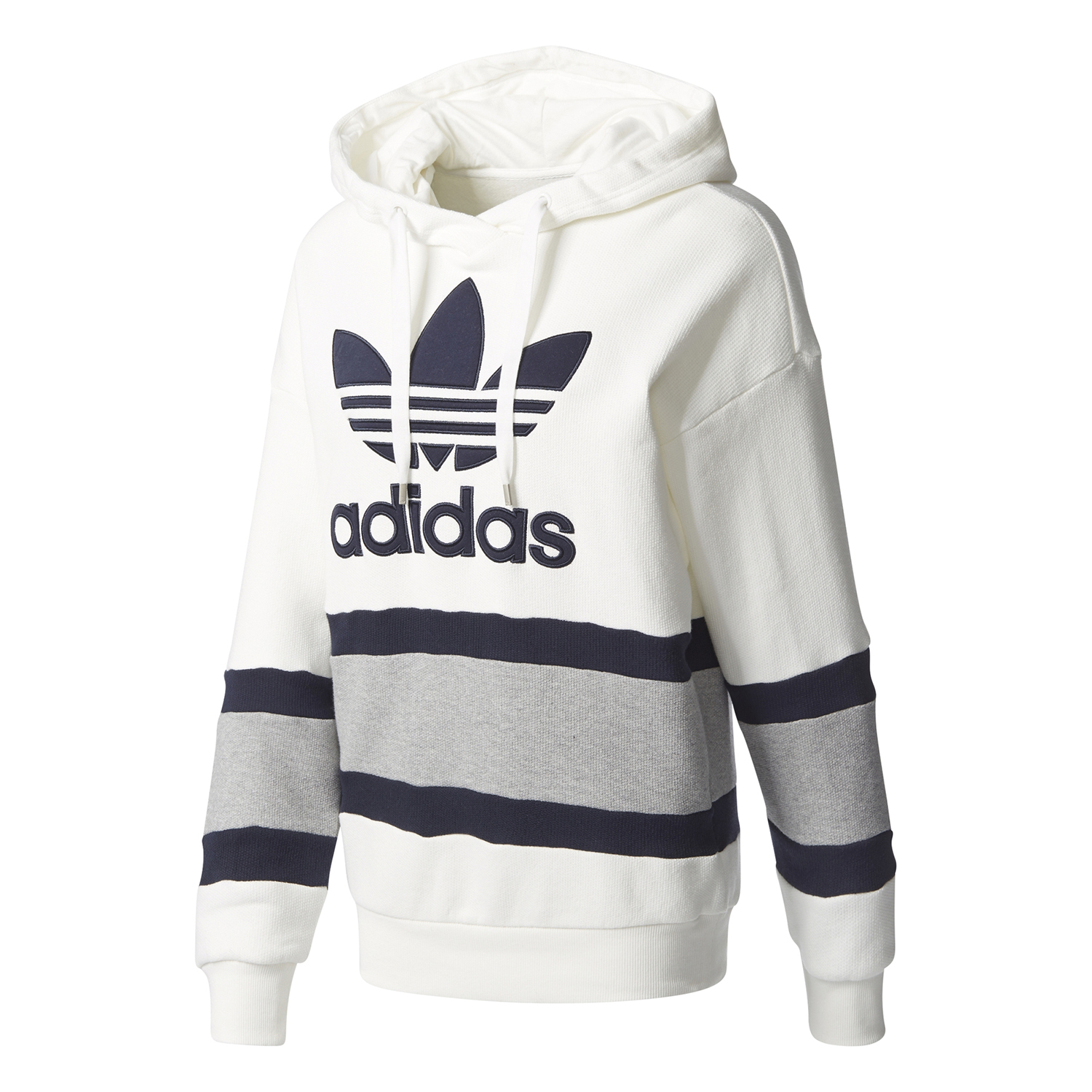 compuesto patrulla bala Adidas Originals Trefoil Hoodie Core White