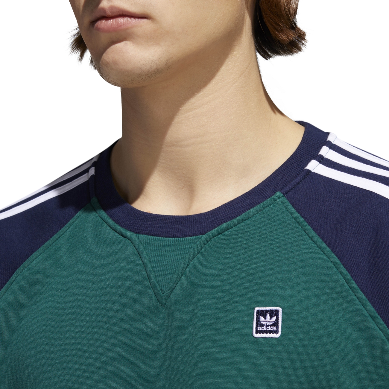 polerón uniform crew verde adidas originals